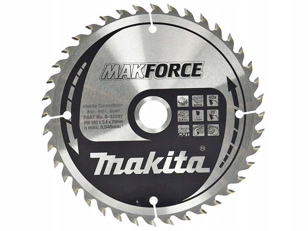 Makita Kotoučová Pila 160x20x40z Makforce Dřevo