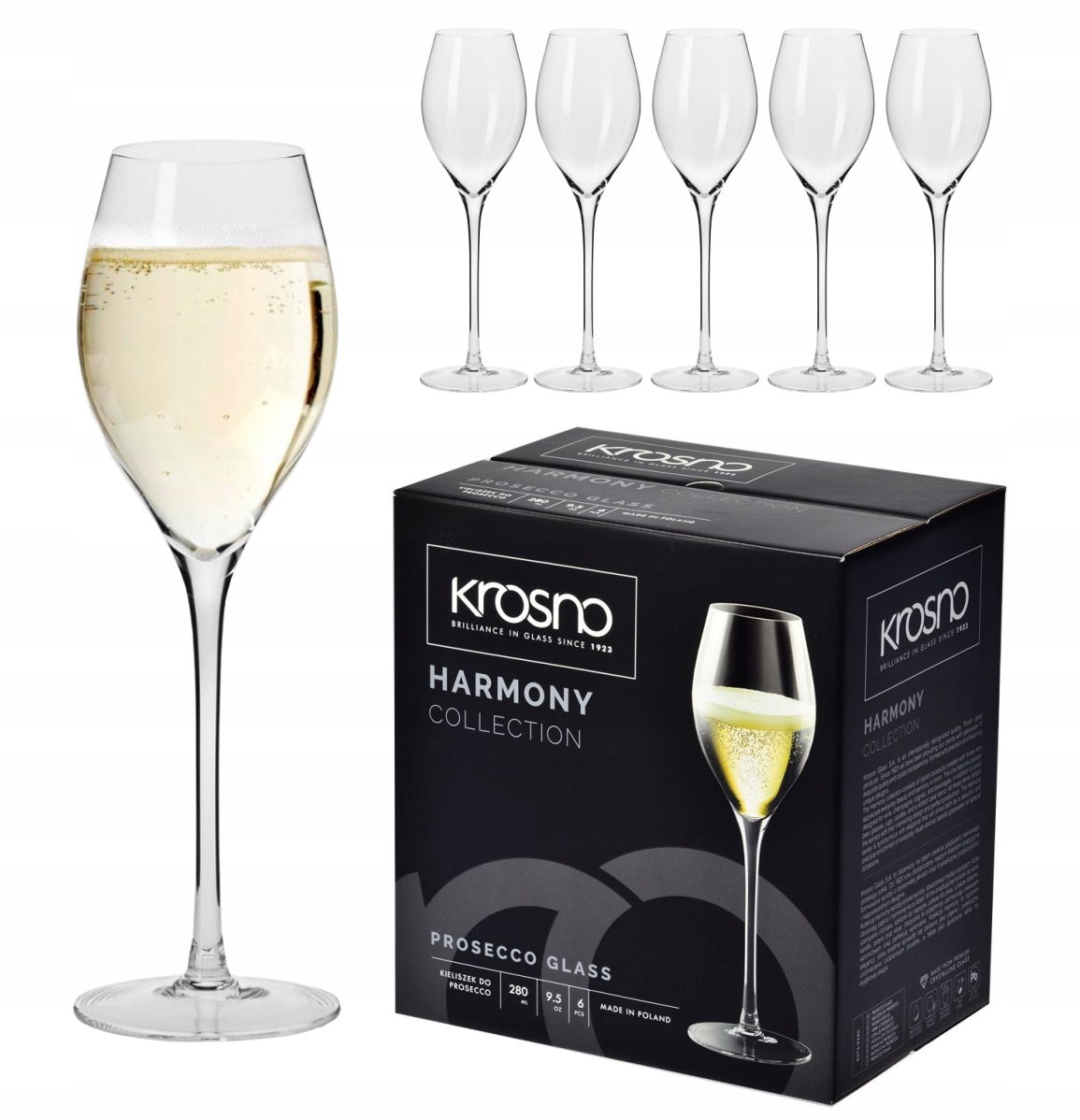 

Kieliszki Harmony Do Prosecco 280 ml Krosno 6 szt