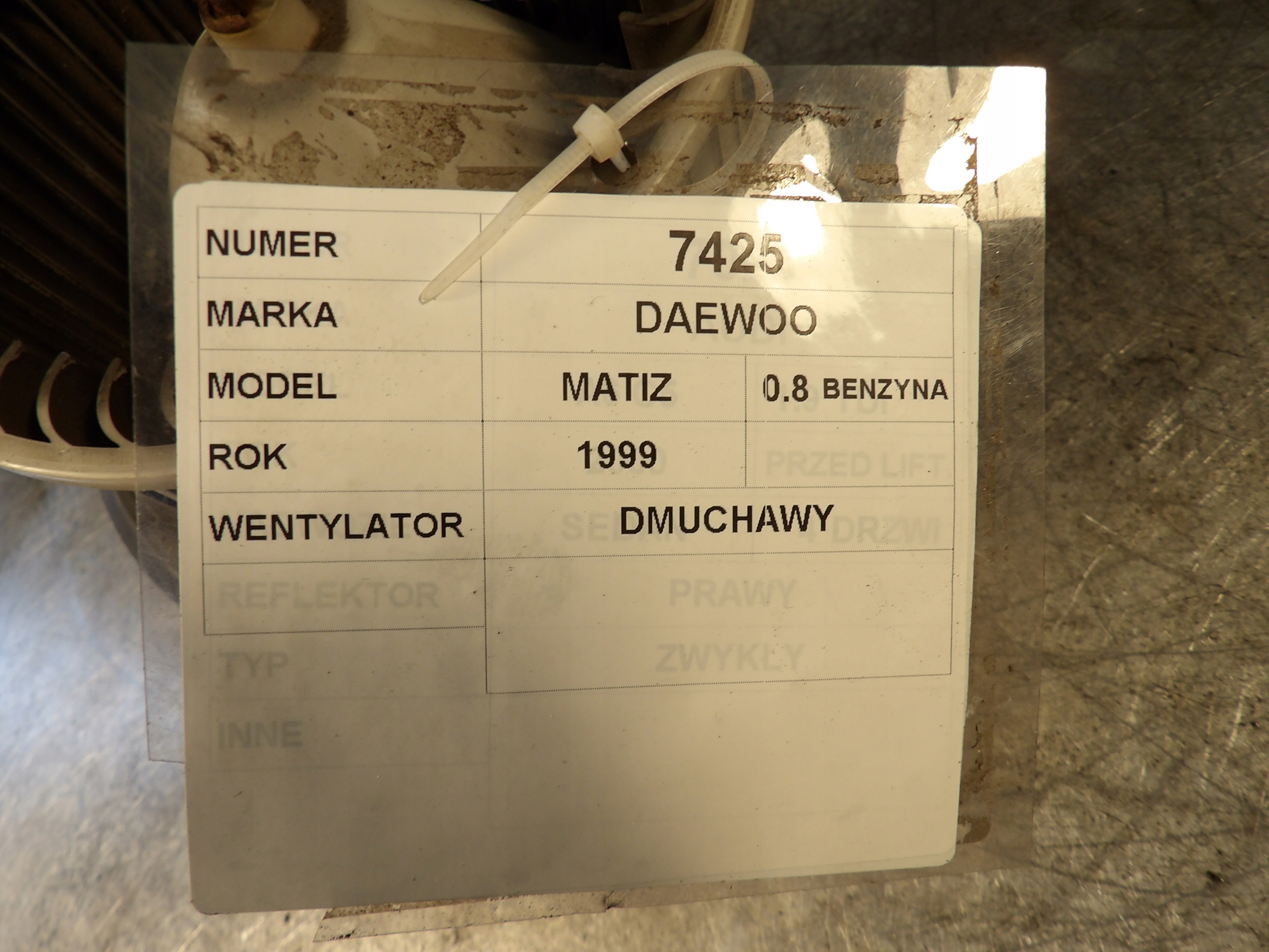 Daewoo Matiz ventilator grijanja