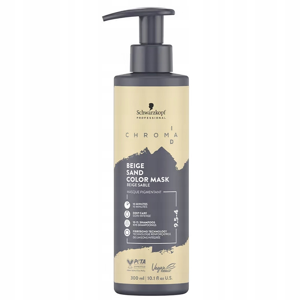 Schwarzkopf Chroma ID Barvicí Maska Na Vlasy 9.5-4 Beige Sand 300 ml
