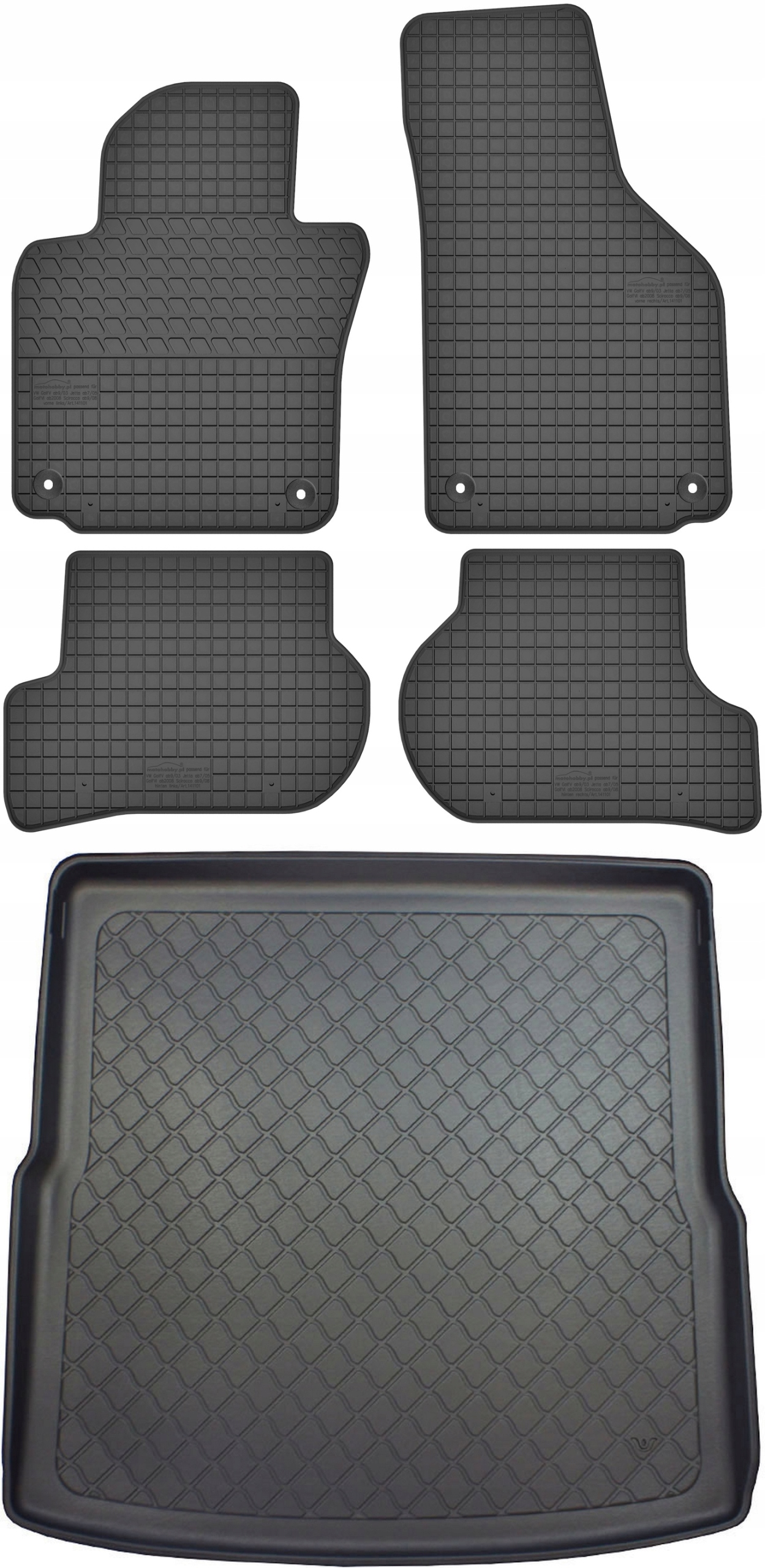 Volkswagen Golf VI Kombi od roku 09.2009-08.2013 Set Koberce batožinový priestor