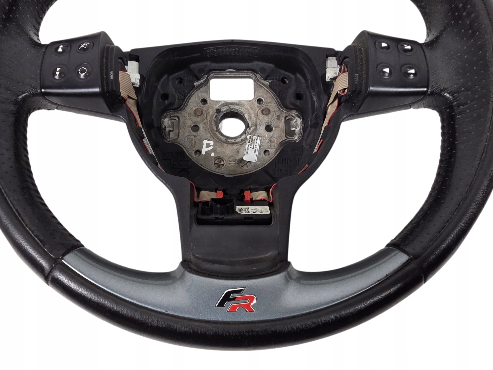 SEAT LEON 2 II FR 2008 steering wheel, leather with shifting ORG. 5P0419091
