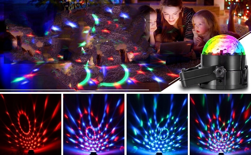 KULA DISCO PARTY LED PROJEKTOR DYSKOTEKOWA ŚWIATŁO KOLOROWA NA KARNAWAŁ Stan opakowania oryginalne