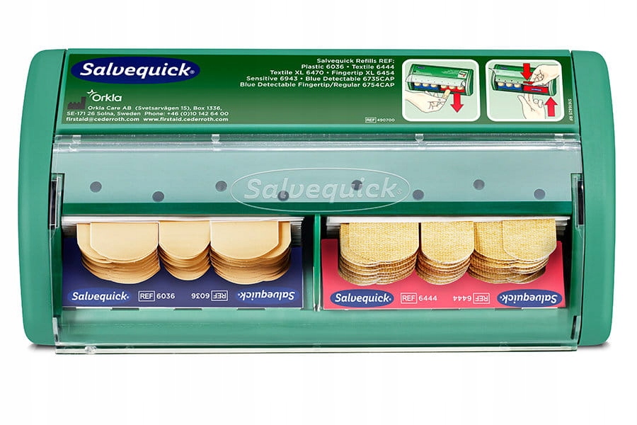 Automat z plastrami opatrunkowymi Salvequick Głębokość produktu 5.5 cm