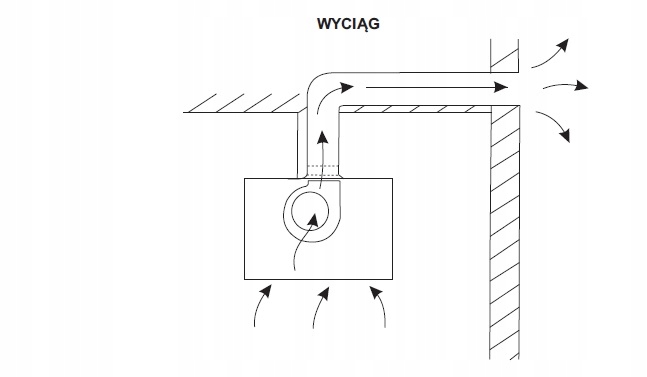 Okap Shadow wyspowy wiszący tuba CZARNY MAT śr. 35cm Filtry aluminiowy