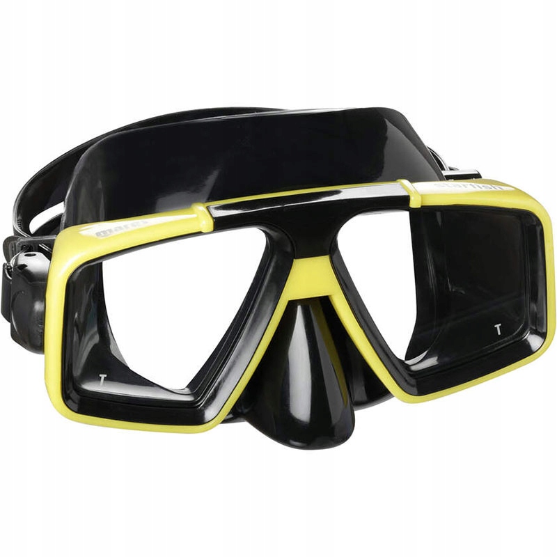 Maska Mares Starfish czarny silikon-żółta ramka