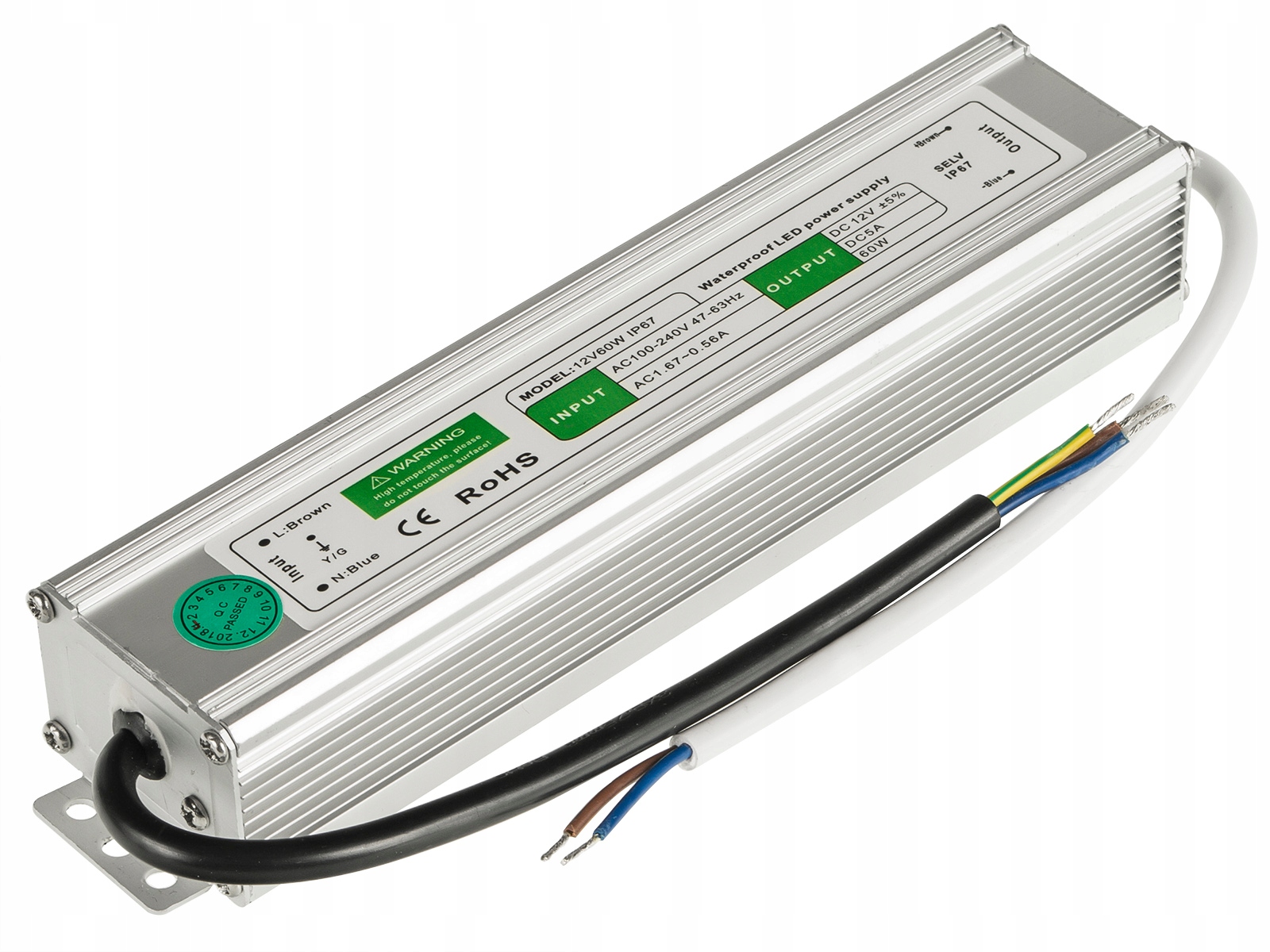 

Zasilacz Transformator Wodoodporny Led Taśm 60W