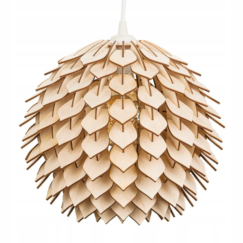 Deku Závěsná dřevěná stropní lampa Aurora