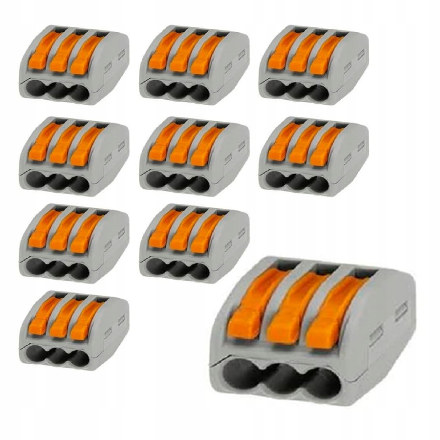 

10x Szybkozłączka Kostka Złączka Drut Linka 3x 4mm