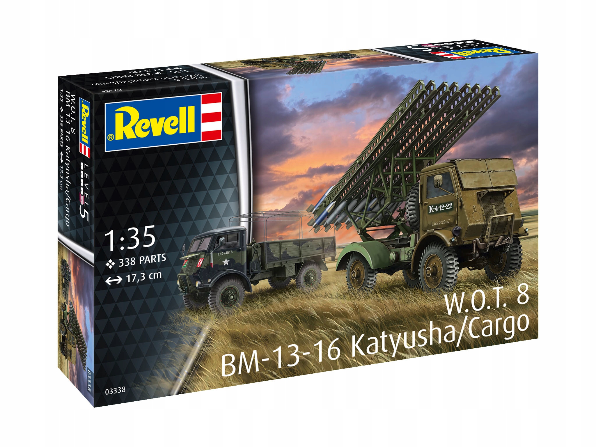 Revell model ke slepení 1/35 BM-13-16 On Wot 8 Katyusha 03338