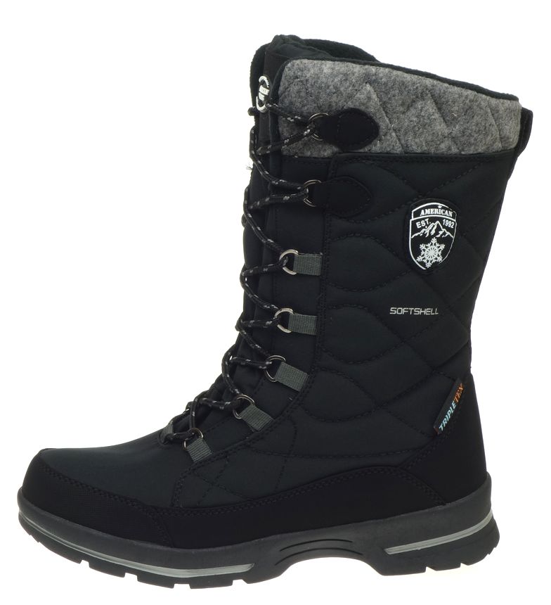 Wysokie Śniegowce Damskie AMERICAN CLUB SN09 Buty Zimowe SOFTSHELL Suwak 38 Długość wkładki 24.8 cm