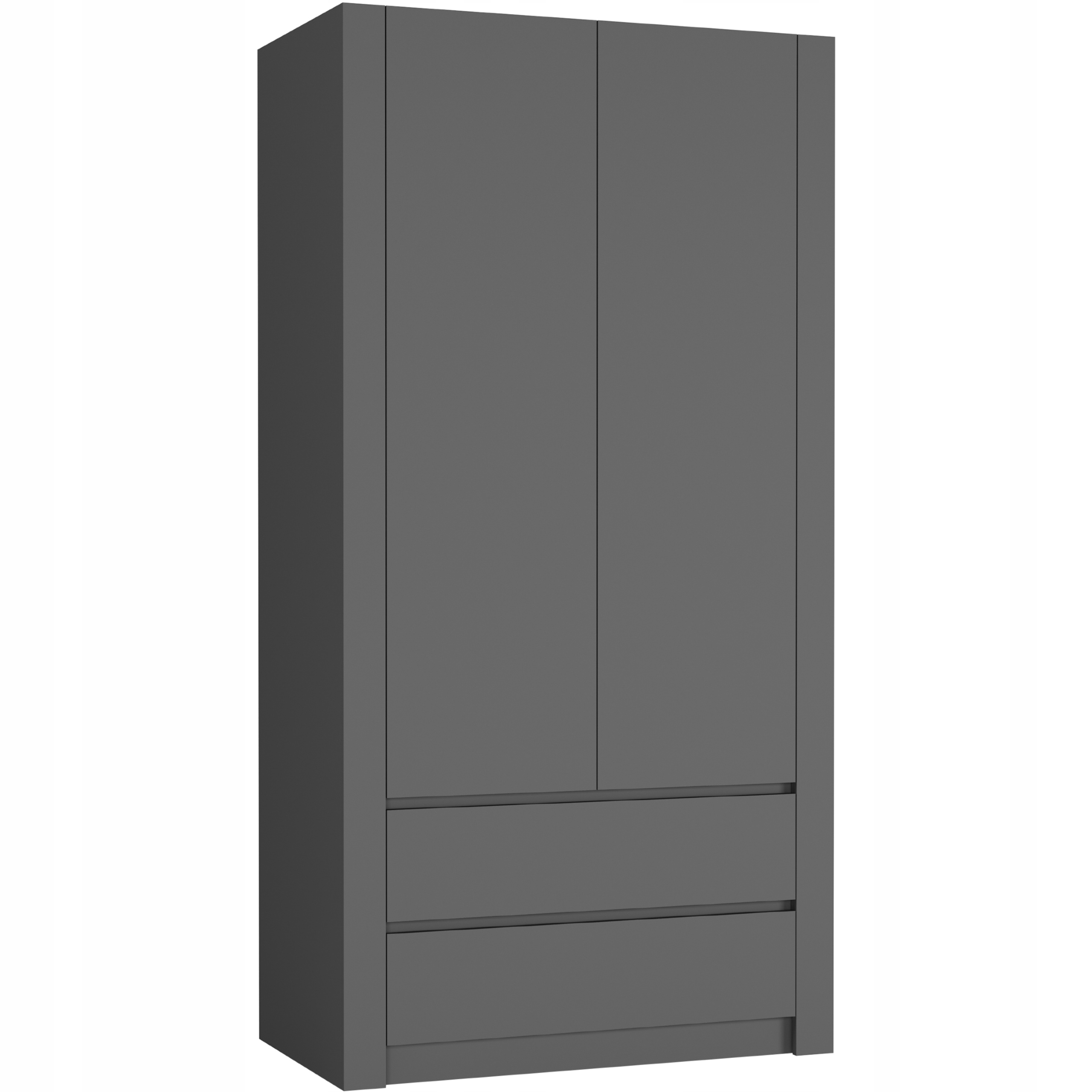 Szafa garderoba 90cm 2d 2sz antracyt B-20