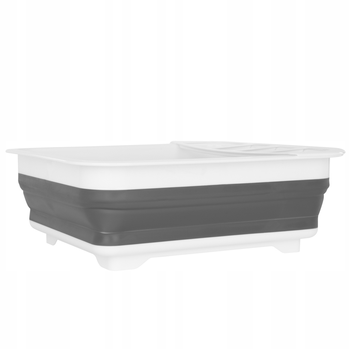 SKŁADANA SUSZARKA DO NACZYŃ OCIEKACZ SILIKON BIAŁO-SZARA 36x31x12cm Stan opakowania oryginalne