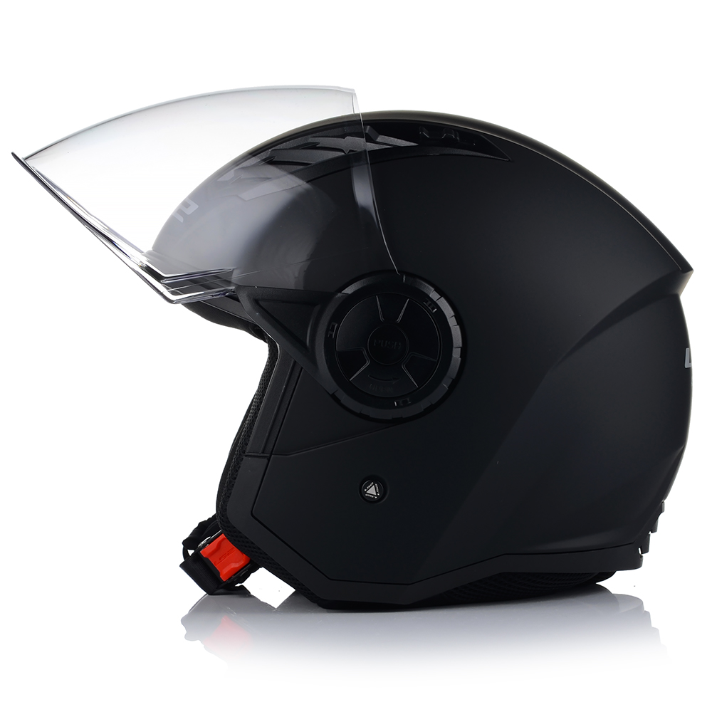 OTWARTY KASK MOTOCYKLOWY LS2 OF616 AIRFLOW II CZARNY MAT SKUTER CHOPPER XL Obwód głowy 61-62 cm