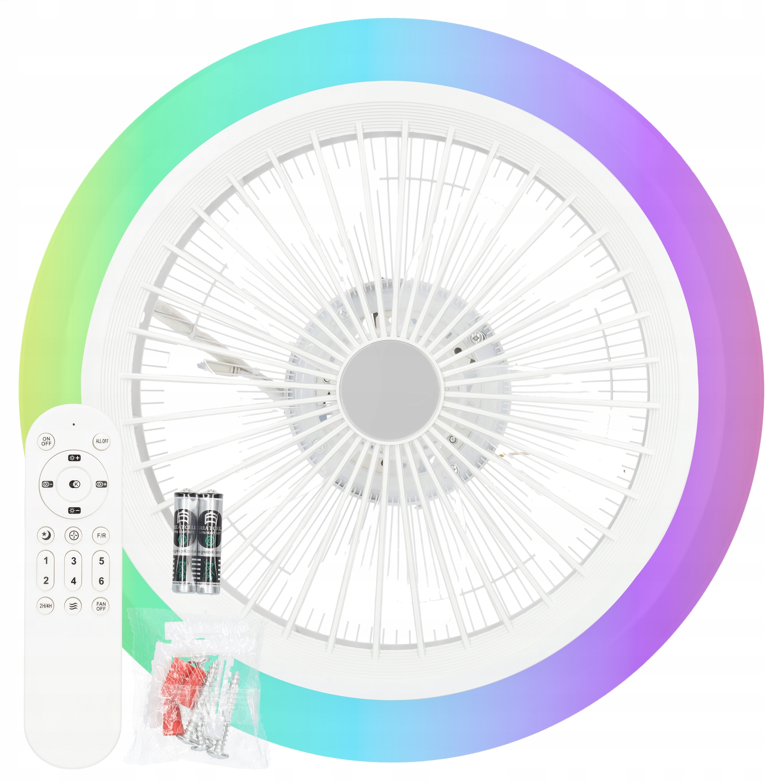 Stropný Ventilátor Ventilátor Lampa Plafon Led Rgb