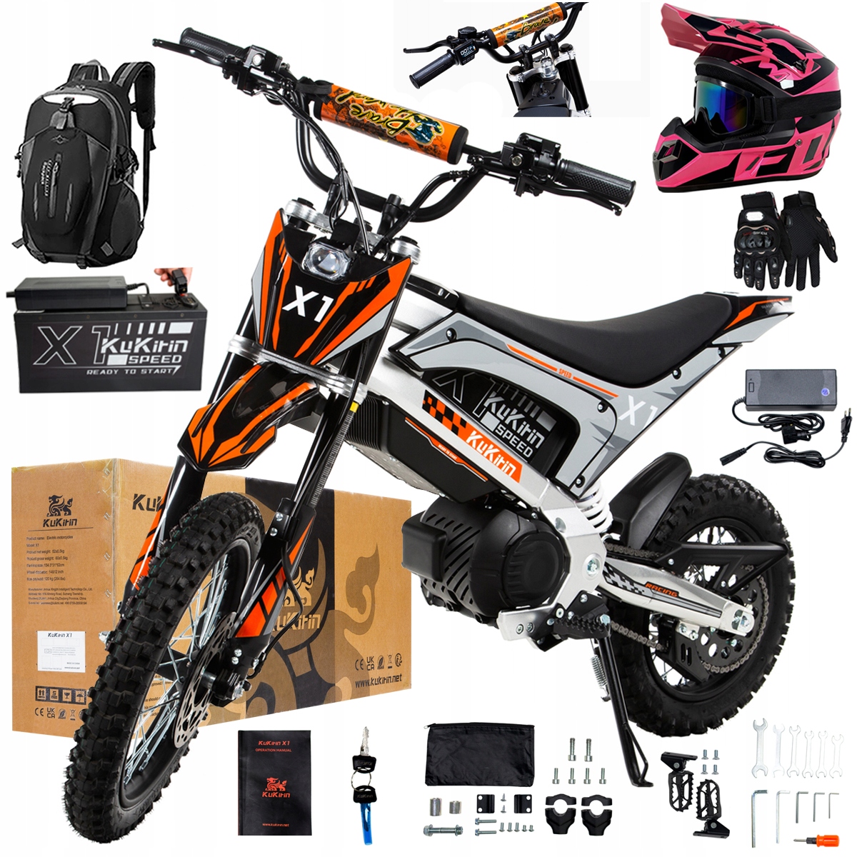 Kukirin X1 2026 Nové terénní elektrické vozidlo 2000W50KM/H 48V20.8Ah 14''