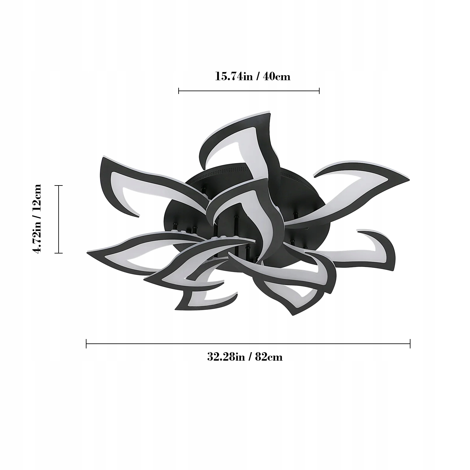 ŚCIEMNIALNA LAMPA SUFITOWA LAMPA LED WISZACA CZARNA PILOT NOWOCZESNA 84W Marka bez marki