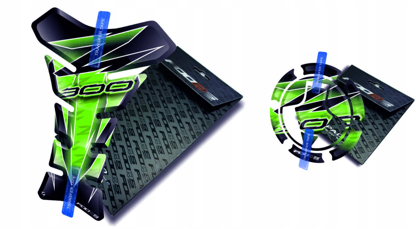 Tank-pad Cap-pad od společnosti Fooqs Kawasaki Z300 Z Roku 300 Zelený