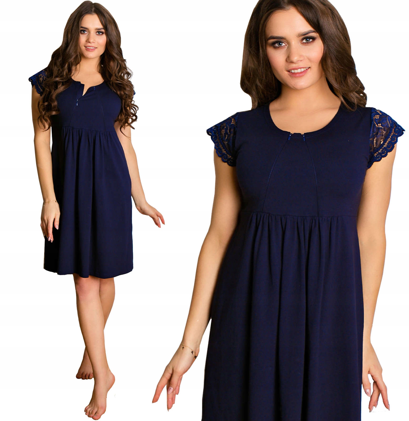 

Koszula Nocna Ciążowa Do Karmienia Na Zamki M