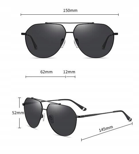 OKULARY PRZECIWSŁONECZNE POLARYZACYJNE Damskie UV Szerokość mostka 12 mm