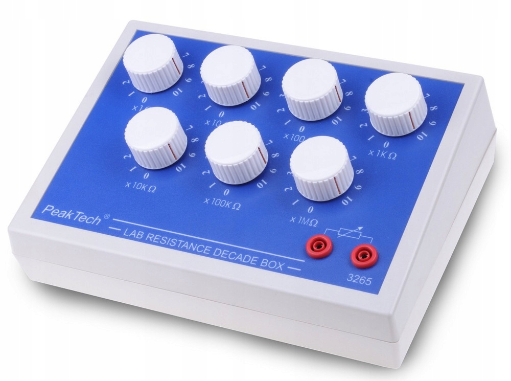 Dekáda odporového rezistoru PeakTech přepínače 7 Dekad
