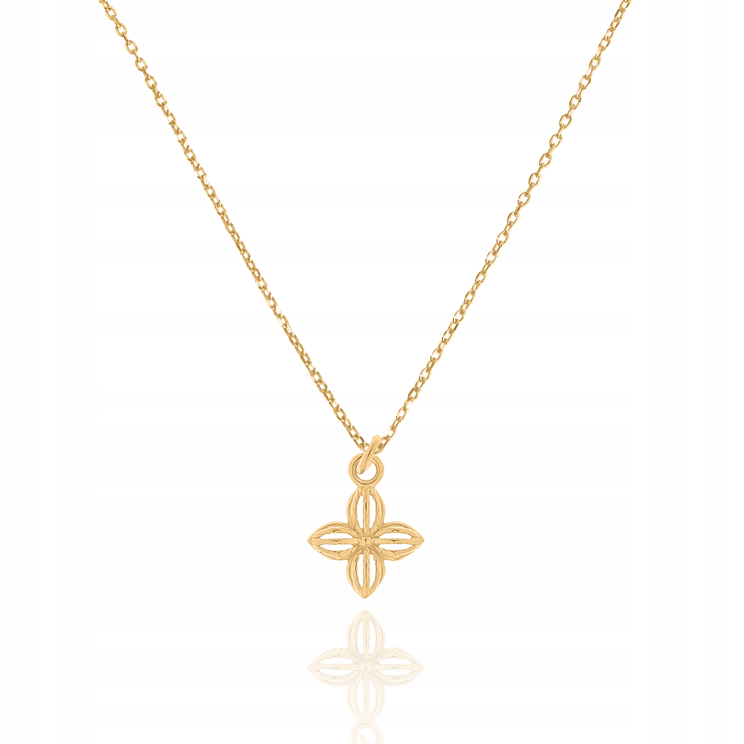 

Naszyjnik srebrny pozłacany z kwiatkiem