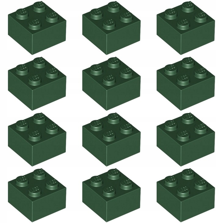 

Lego 3003 Klocek 2x2 zielony ci. Nowy (15g) 12 szt