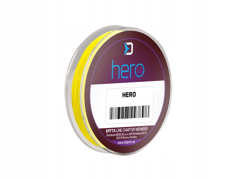 Delphin Plecionka Hero 8 Fluo Żółta 0,50mm 36,4kg