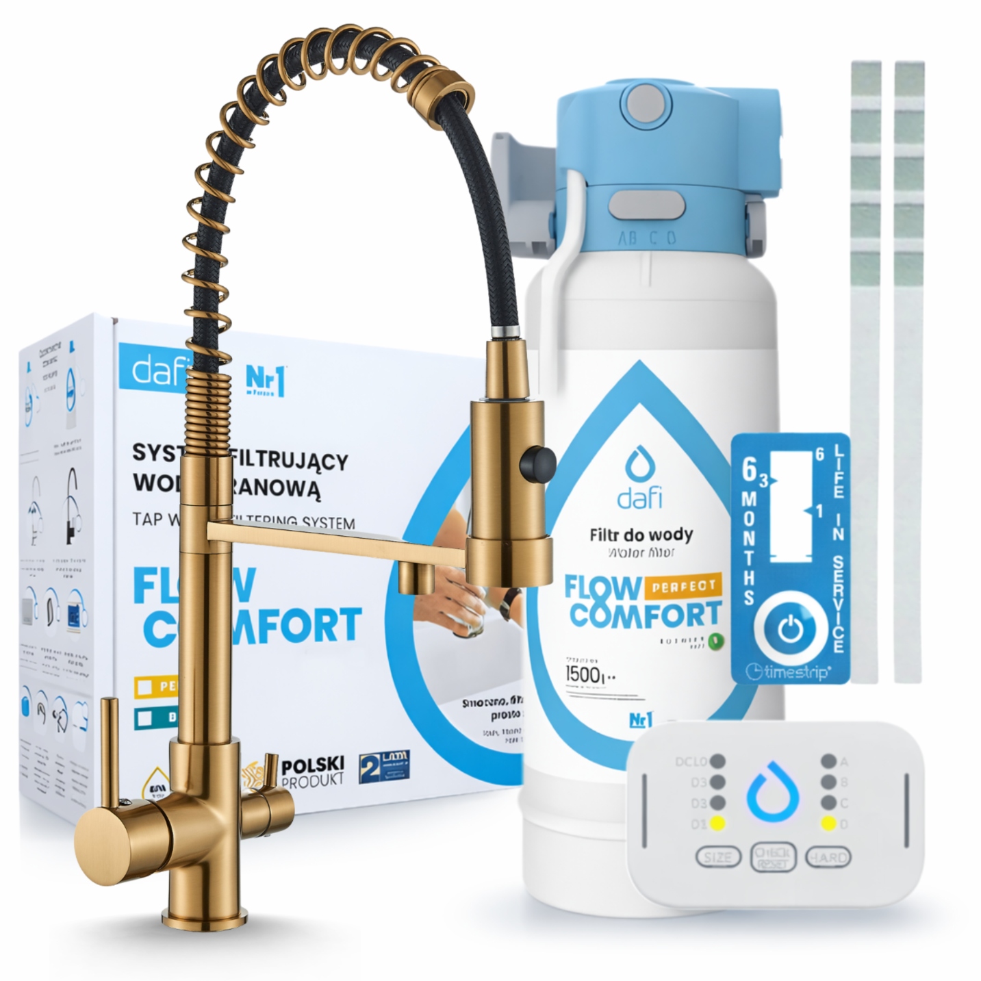 Filtr Pod Dřez Dafi Flow Comfort D-1 A Třícestná Baterie, Zlato