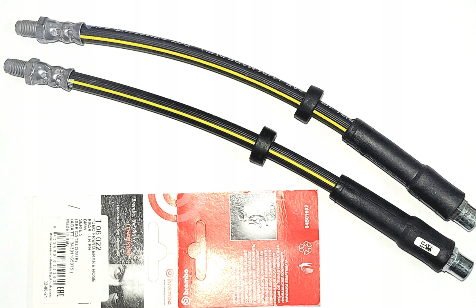 

2x Brembo Przewód hamulcowy elastyczny Bmw Tył E39