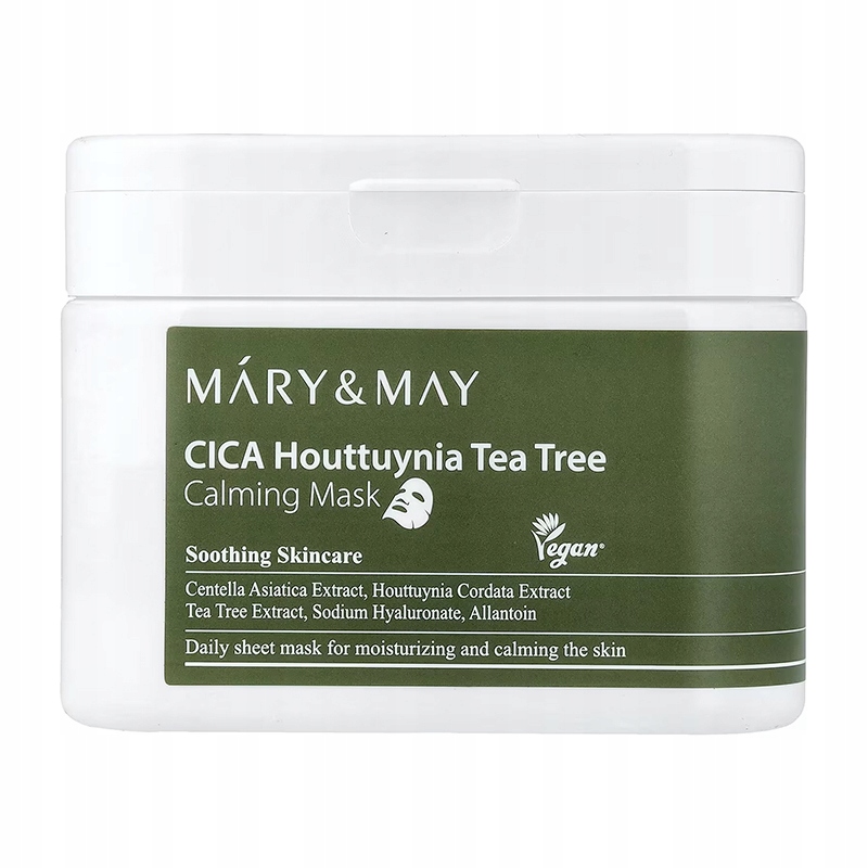 Mary&May Látkové masky Cica Houttuynia Tea Tree Calming Mask 30 ks