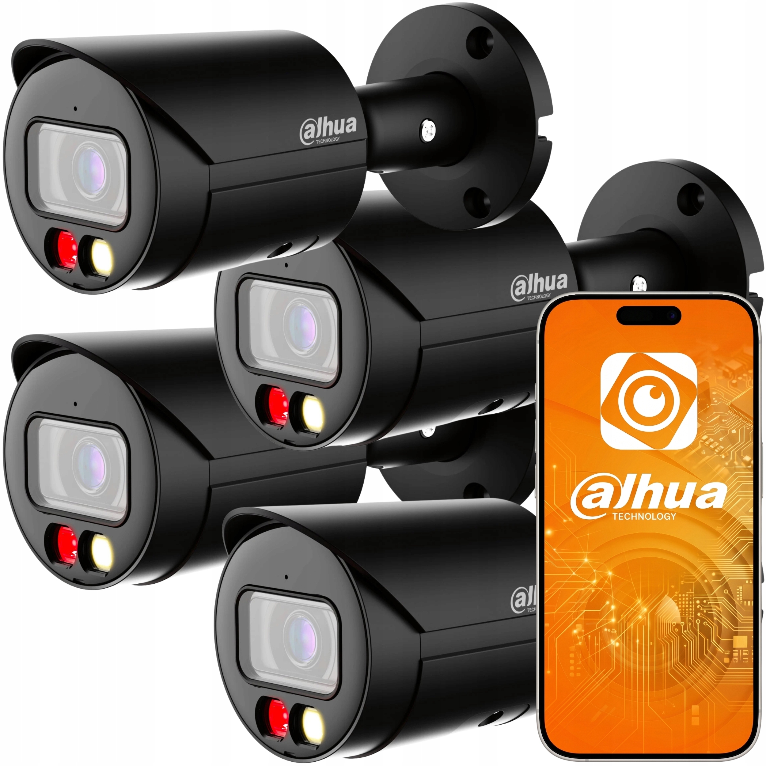 Kamera 4X IPC-HFW2849S-S-IL-0280B-BLACK 8MPX Blc Detekcja WDR120 IP67 Dahua