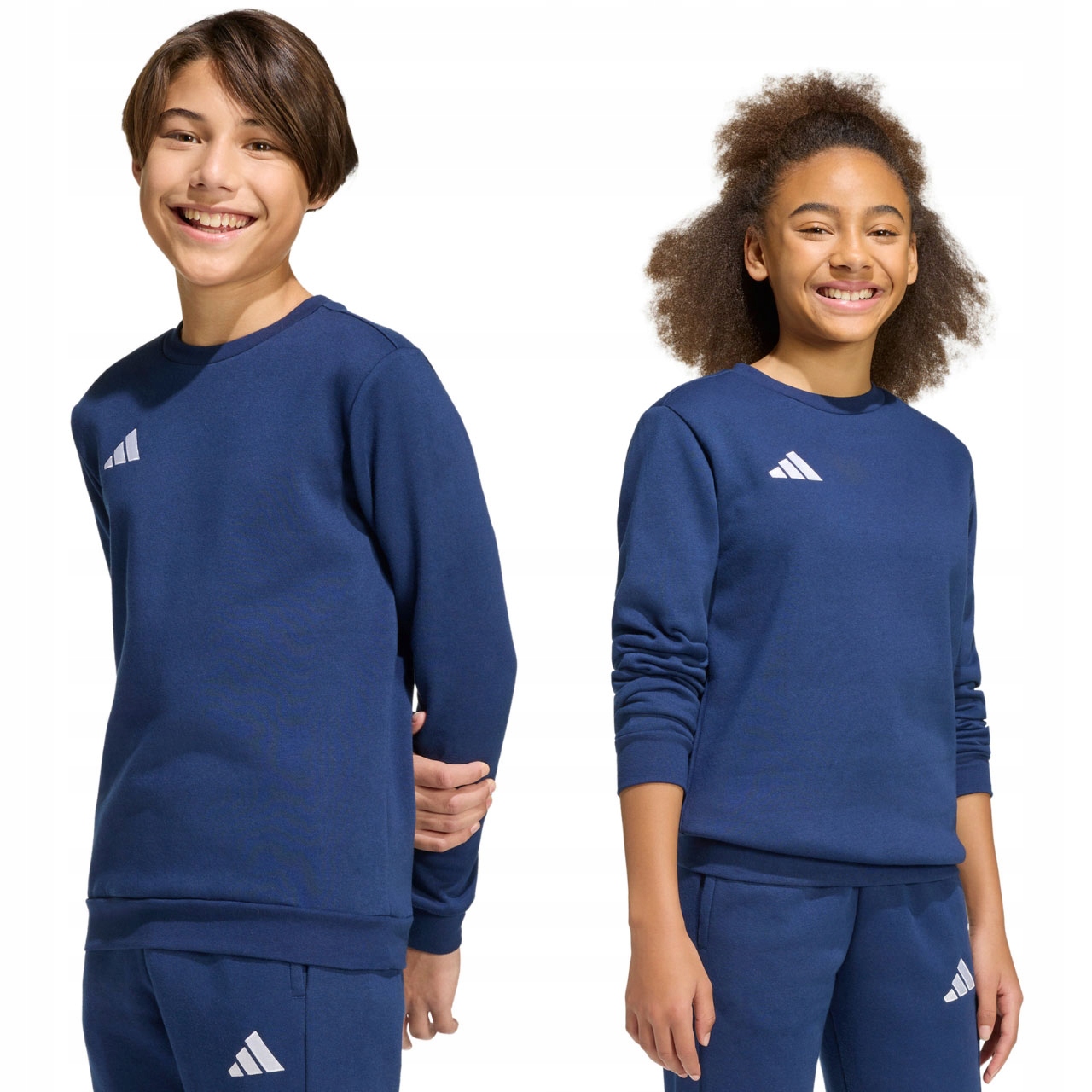 Bluza dla dzieci adidas Entrada 26 Sweat Top granatowa JZ6552 Rozmiar 152cm