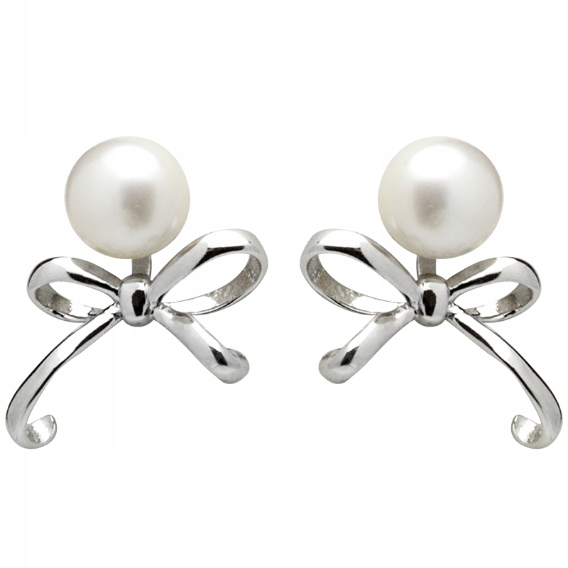 Stříbrné Náušnice S Mašličkami A Perlami