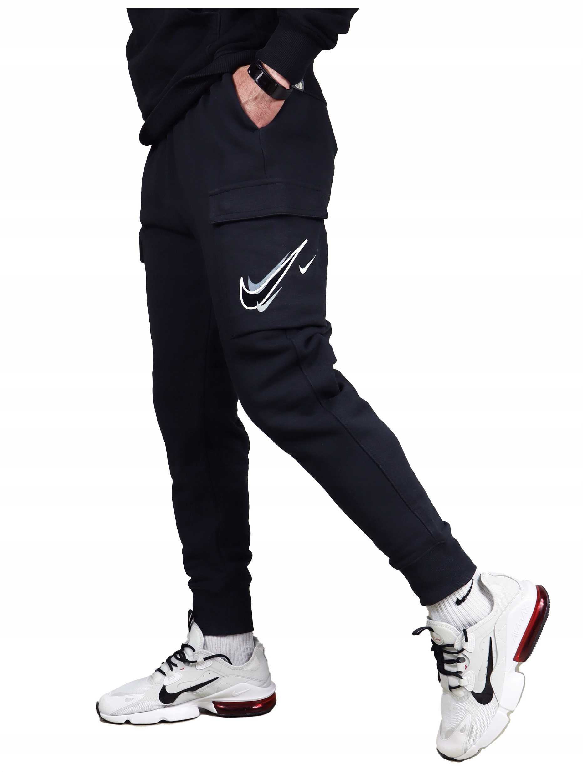 Nike Kapsáče kalhoty Bavlna teplákové joggery pánské tepláky Multi Swoosh