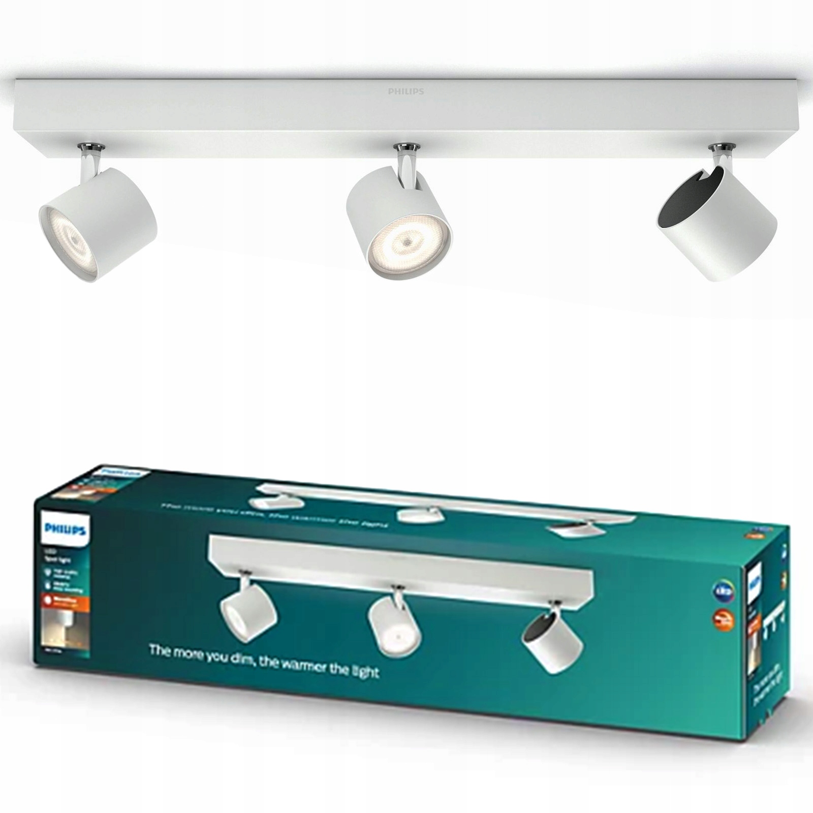 Stropná lampa Led reflektor 13.5W 1500lm 2200-2700K stmievateľná WarmGlow B