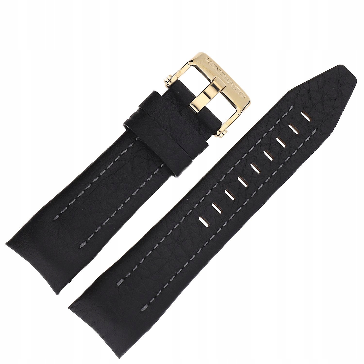 Pásek Lunokhod kůže (E277) černý s šedou p. žlutou kl.
