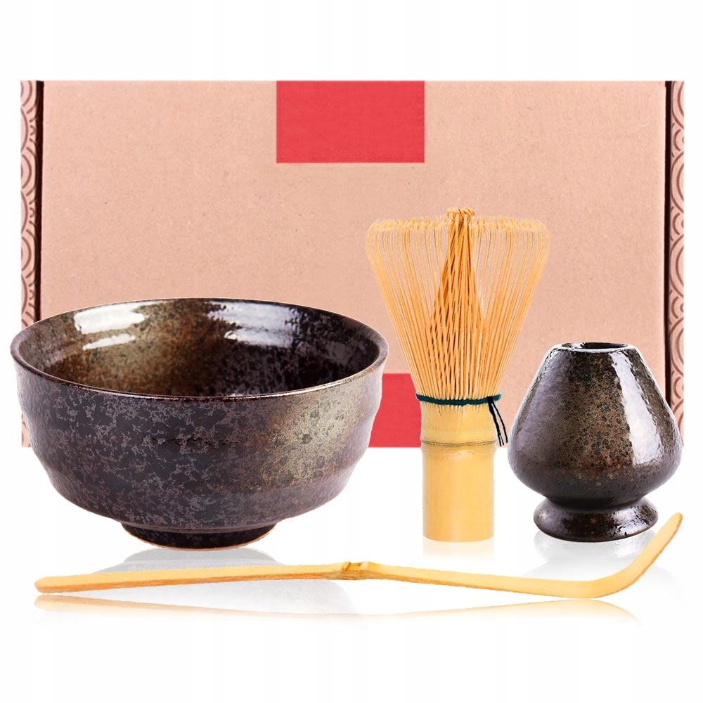 Levně Startovací sada pro přípravu matcha miska, metlička chasen, podložka, lžička chashaku