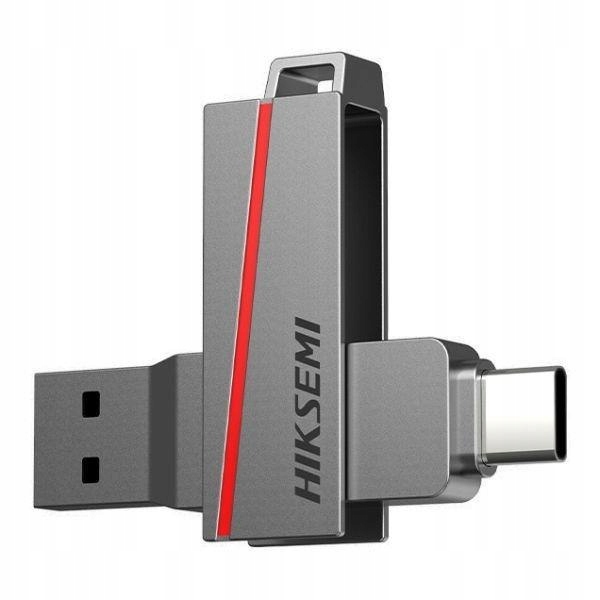 Pendrive Hiksemi Dual Slim E307C 256GB Usb 3.2 Type-C 2w1 obrotowy metalowy