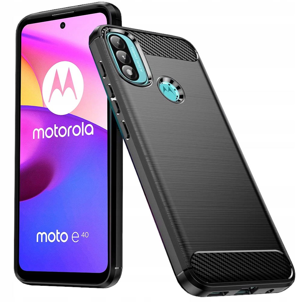 

Etui Pancerne Karbon do Motorola Moto E40 Szkło