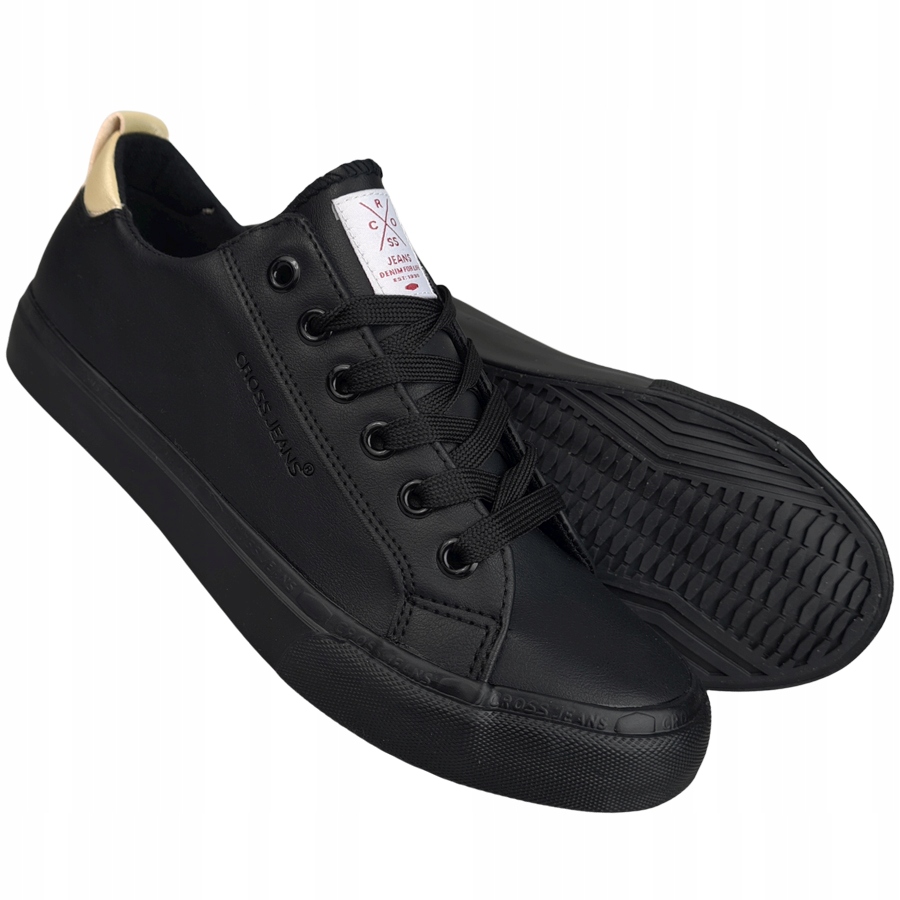 

Trampki damskie Cross Jeans czarne złote HH2r4003