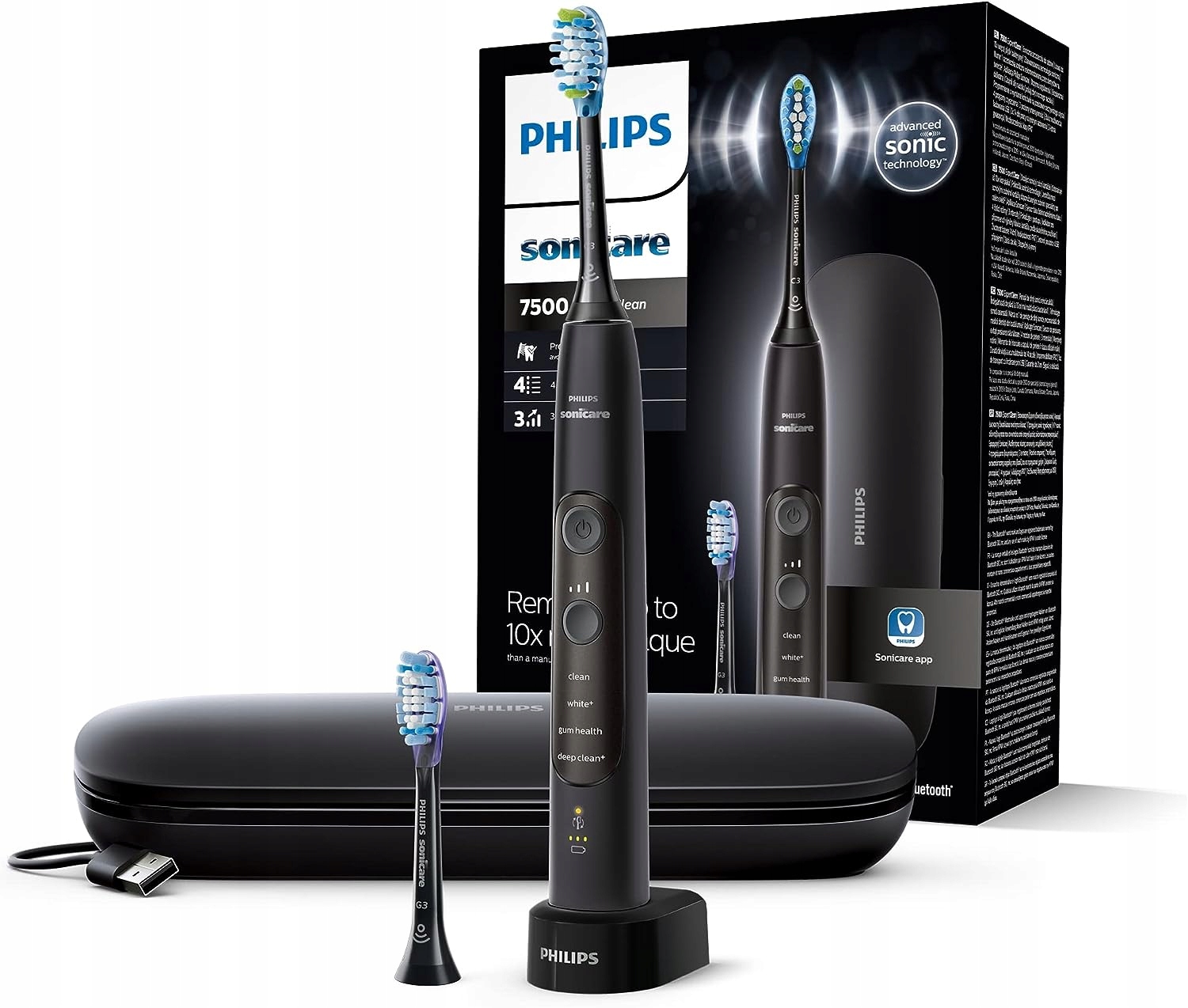 Szczoteczka Philips Sonicare ExpertClean G3 Seria 7500 HX9631/16 2 końcówki