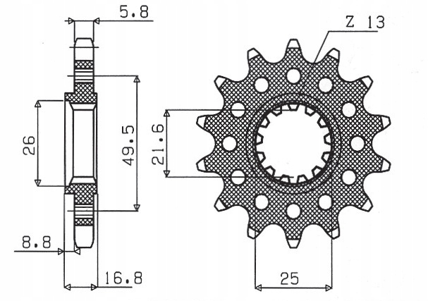 SUNSTAR ZĘBATKA PRZEDNIA SUNF397-15 Producent Sunstar