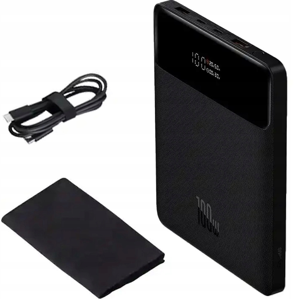 Powerbanka Baseus 100W 2x Usb-a 2x Usb-c kábel Usb-c/usb-c, priestranný