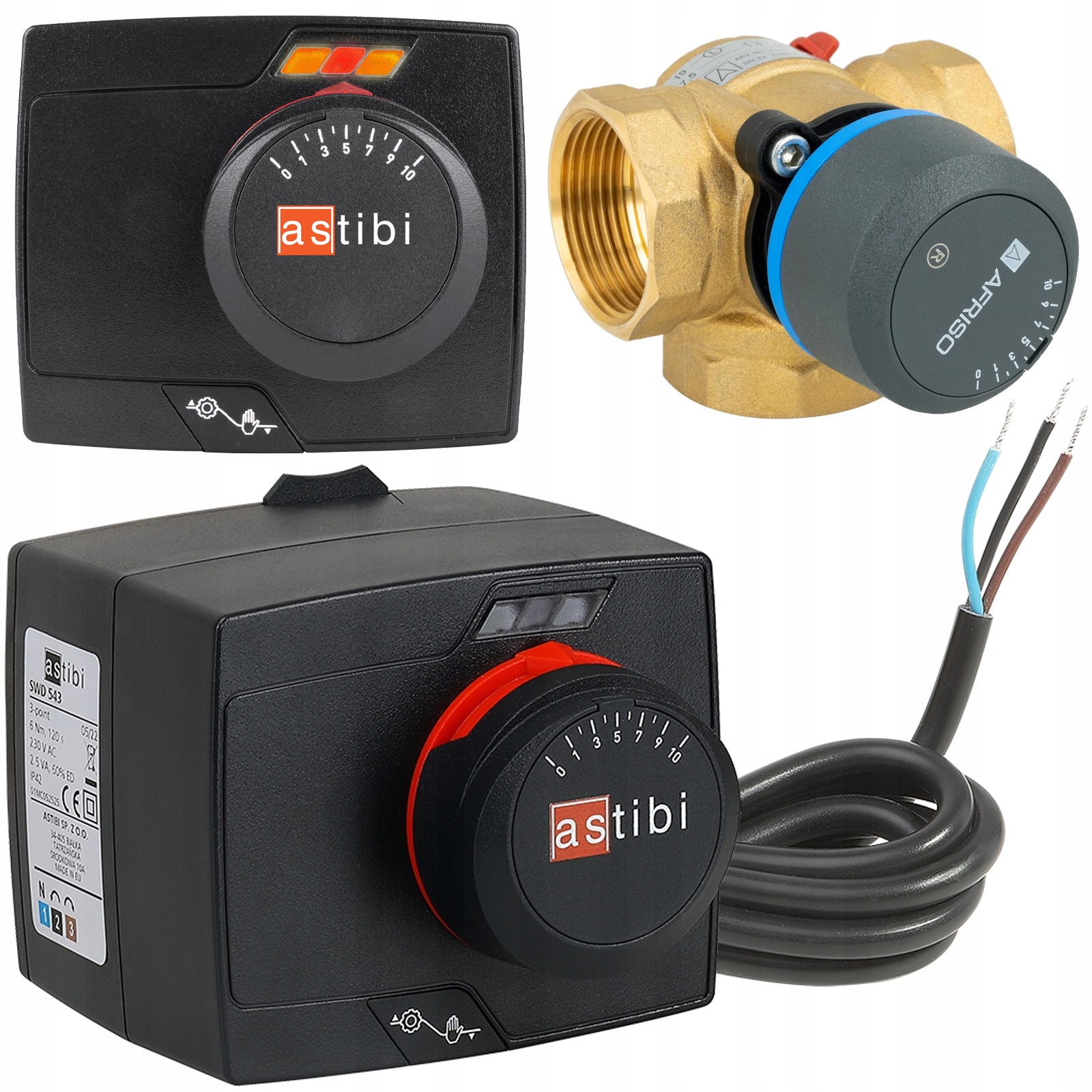 3-BODOVÝ Regulačný Set 3-CESTNÝ Ventil 5/4 Afriso Arv 385