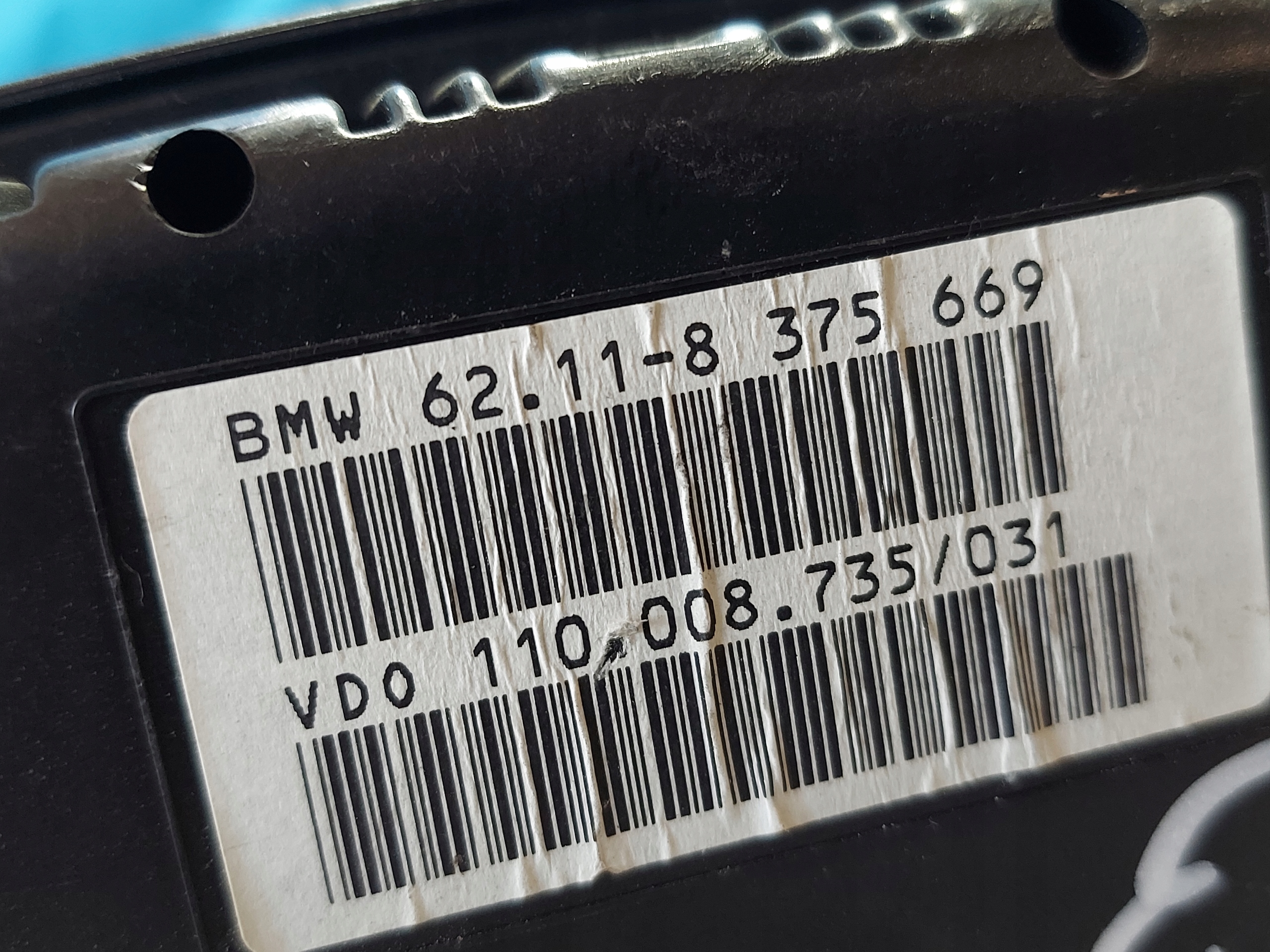 dials clock BMW 520 E39 62118379669