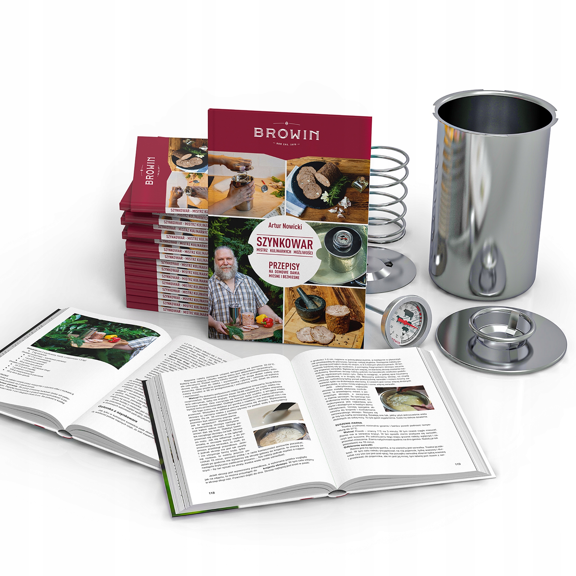 Šunkovar 1,5 kg s teploměrem a sáčky Kniha receptů