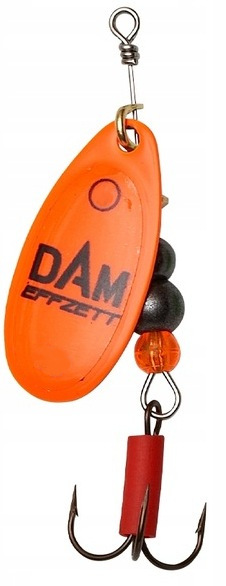 Obrotówka Dam Effzett Fluo Spinner 10 g rozmiar 4 Orange błystka obrotowa