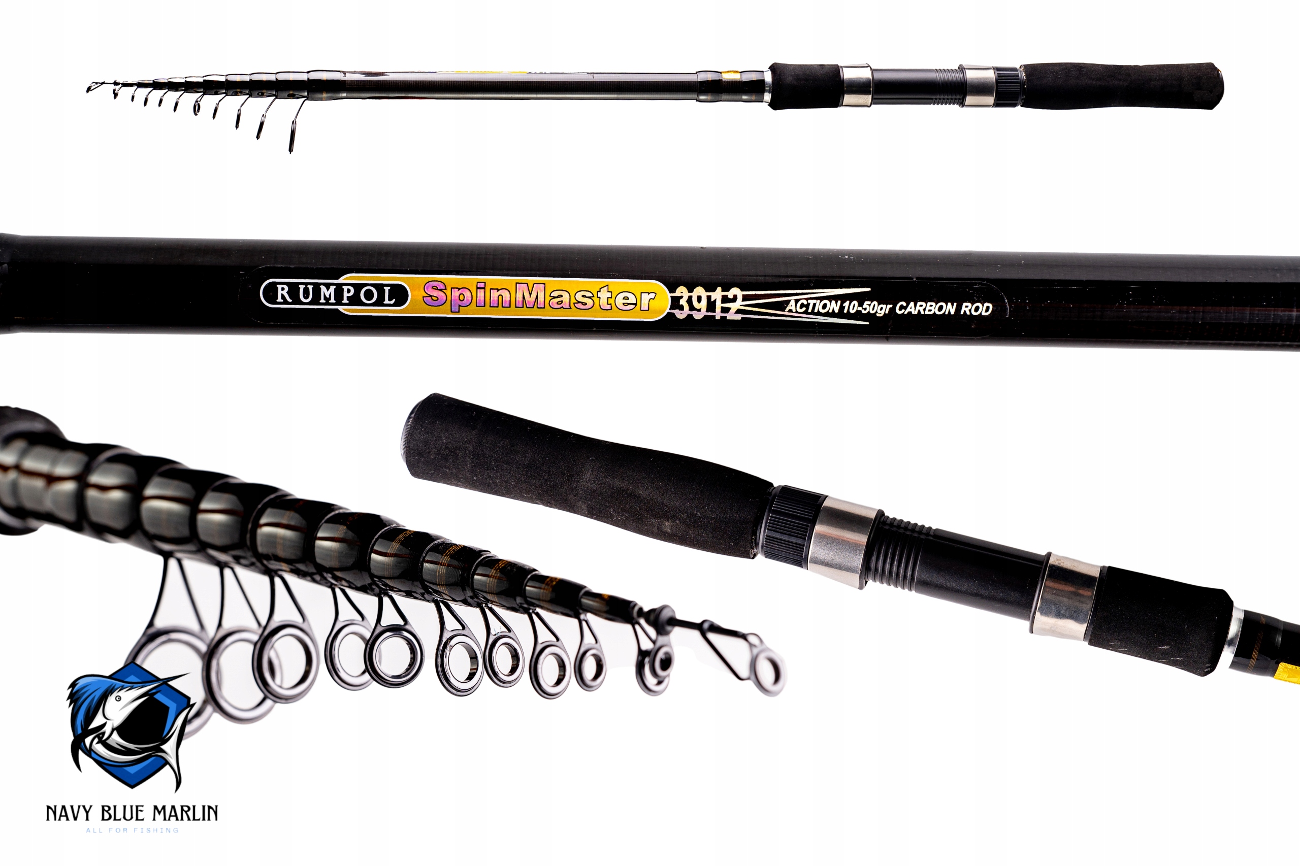 Spinmaster Karbonový Prut 3,9 M 10-50 G Uhlíkový 390 CM Rumpol