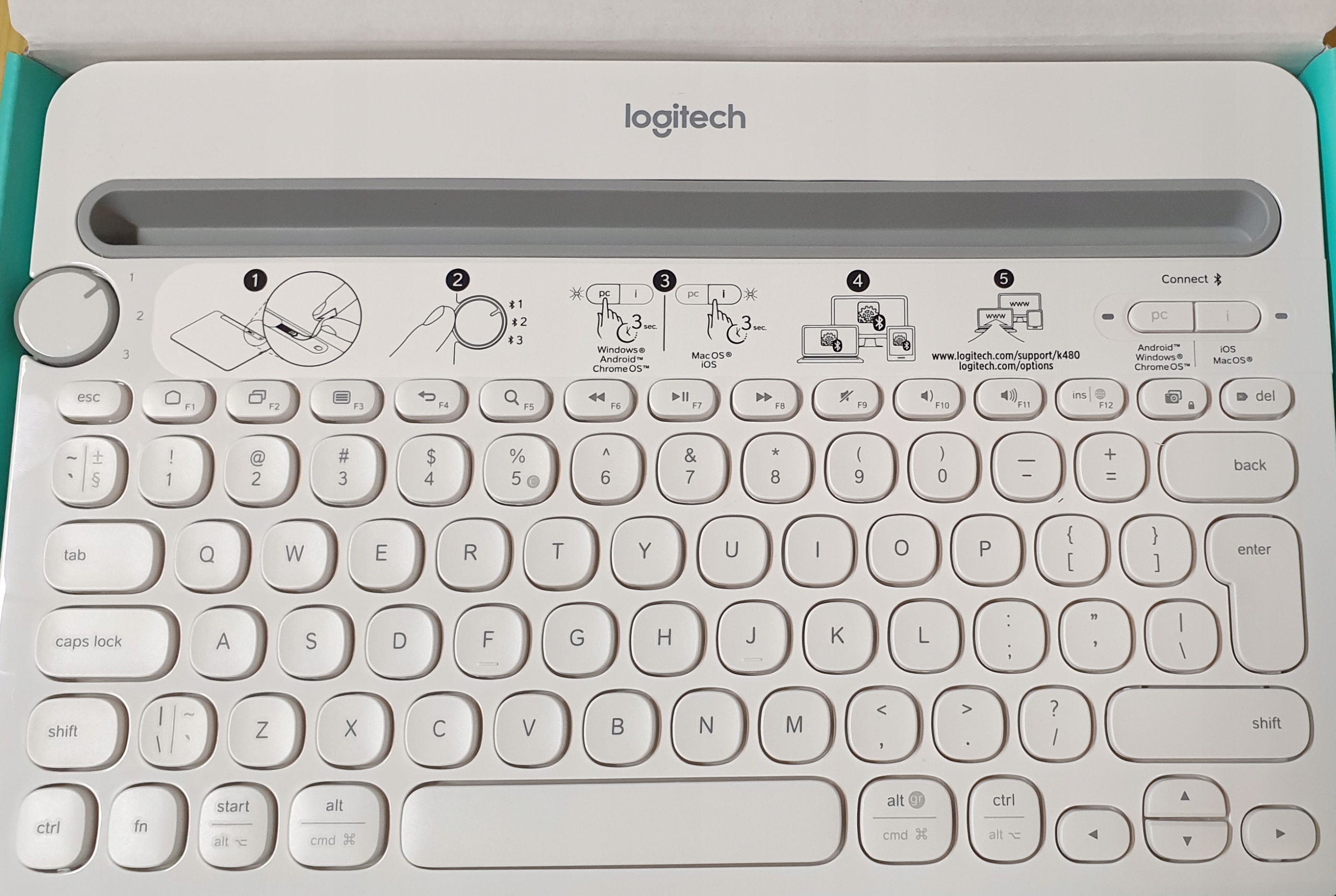 Logitech k480 multi device bt qwerty us android chrome os ios mac os